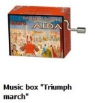 Hand Crank Musik Box Fridolin Aida Triumphal March Verdi